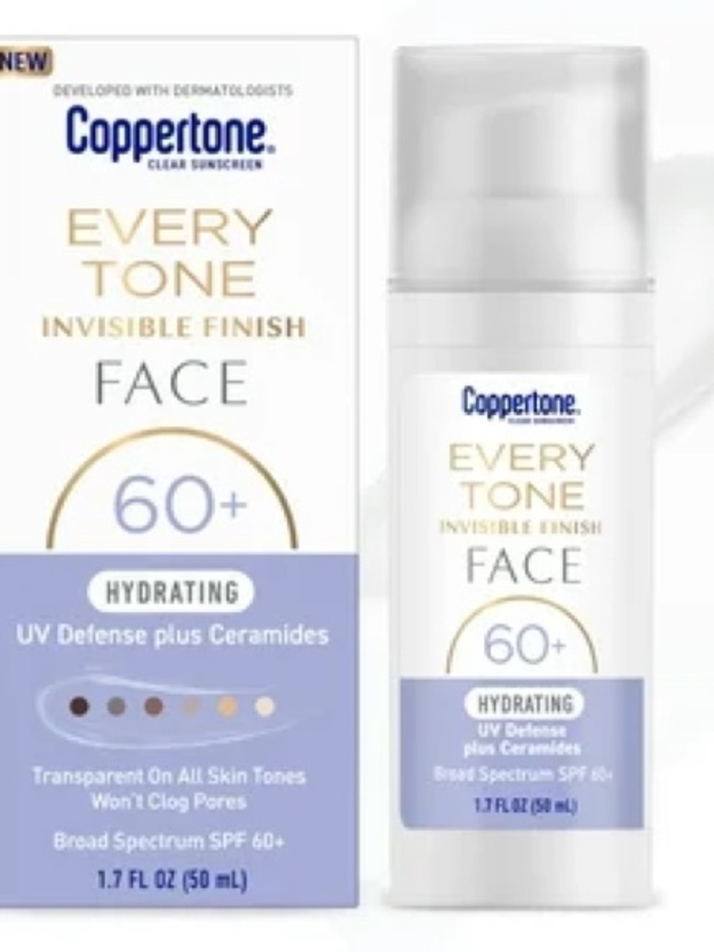 Coppertone Invisible Face Hydrating SPF 60+
